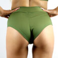 Olive High Waisted BRAZIL Scrunchie Bum Shorts