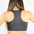 Dark Grey Marle Racer Back Sports Bra